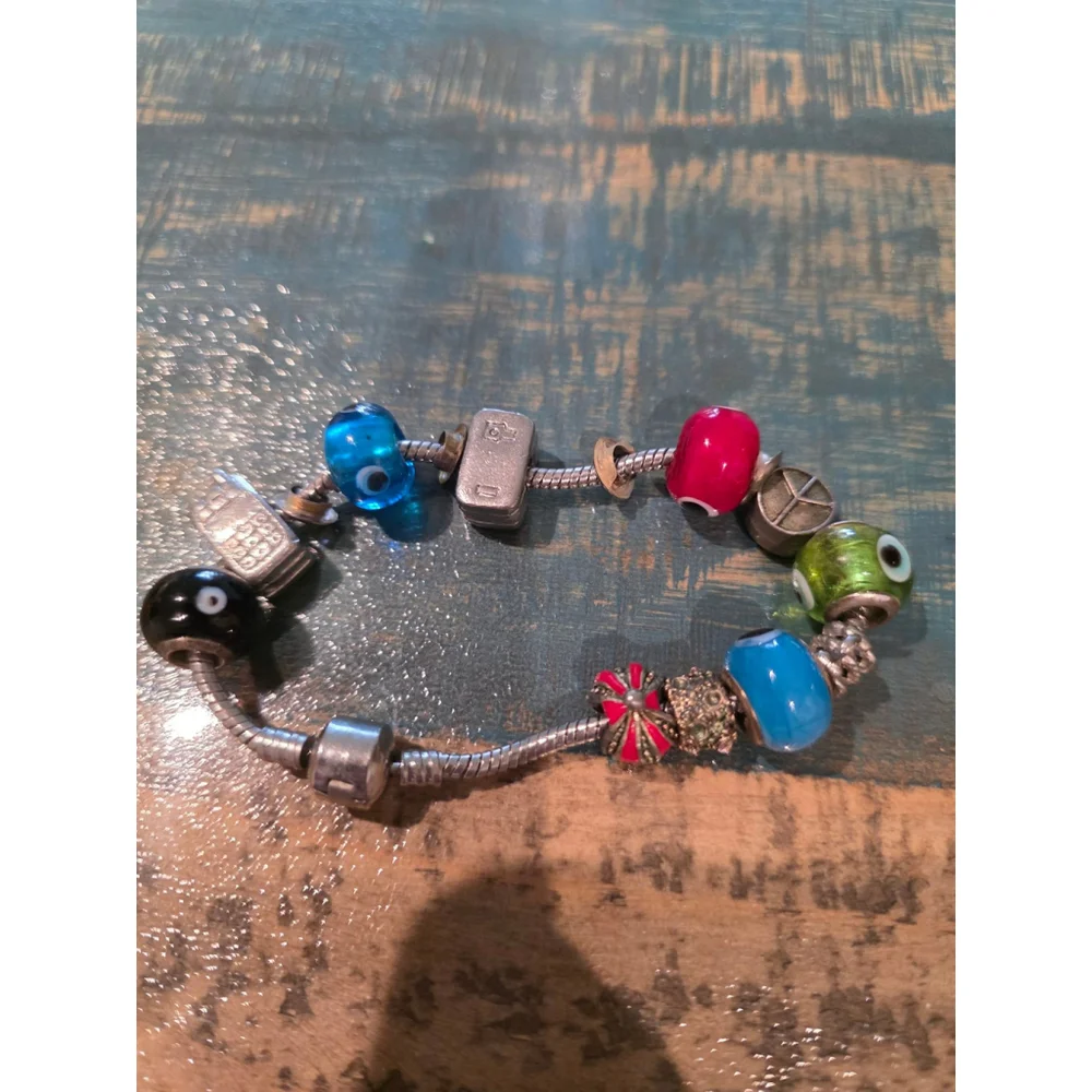 Silver Color‎ Evil Eye Charm Bracelet